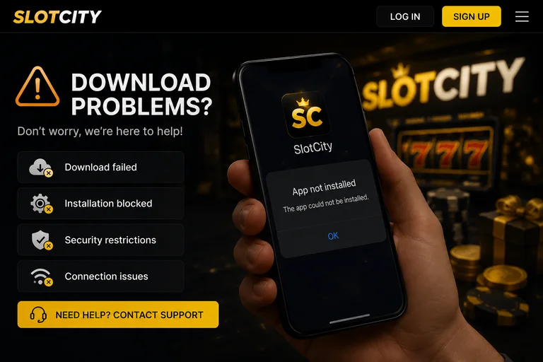 Ошибка установки приложения Slot City