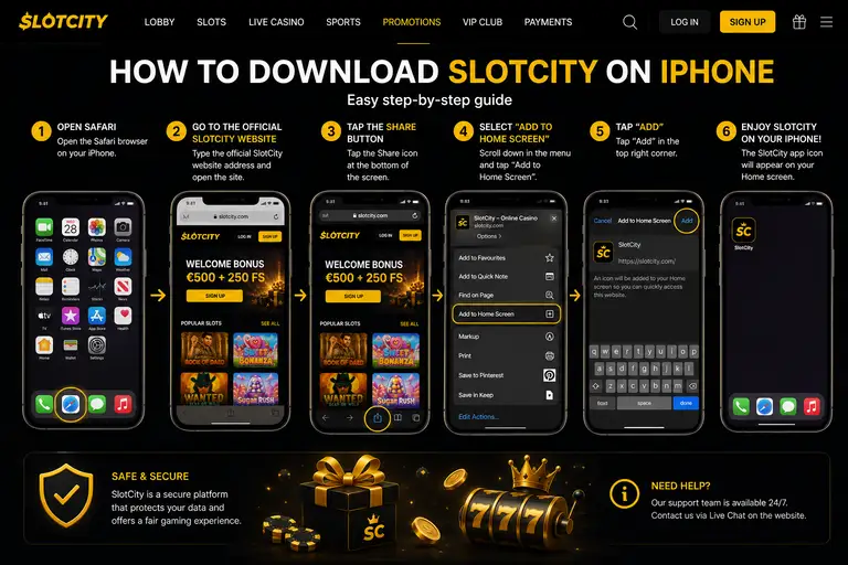 Скачать приложение Слот Сити на iOS